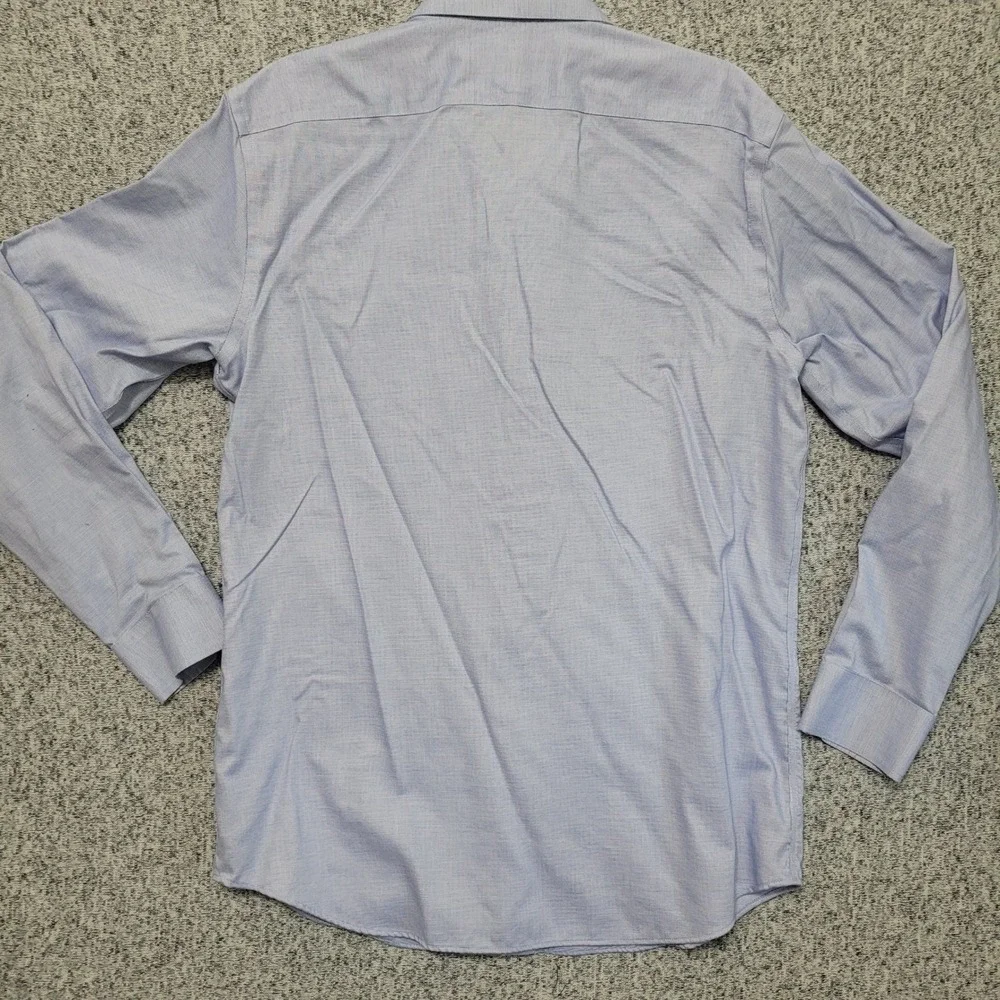 Banana Republic Mens Non-Iron Standard Fit Shirt‎ Blue Micro Check Medium